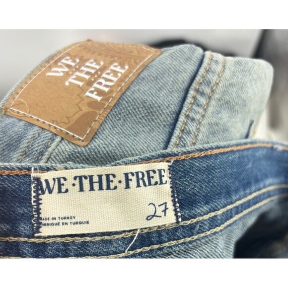 NWOT Free People Light Wash Straight Leg Jeans Blue 27 - Picture 6 of 6